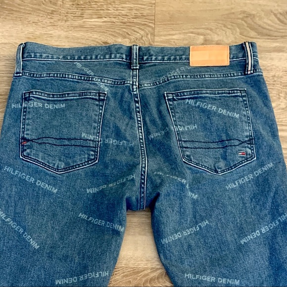 Tommy Hilfiger- Logo Jeans RARE Slim Straight Fit - Picture 7 of 8